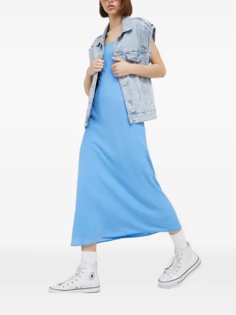 gathered-sleeve maxi dress by ABERCROMBIE&FITCH