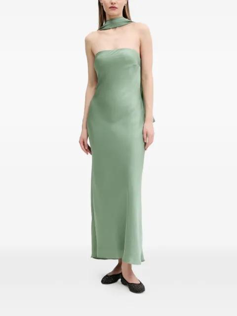 scarf-detail strapless maxi dress by ABERCROMBIE&FITCH