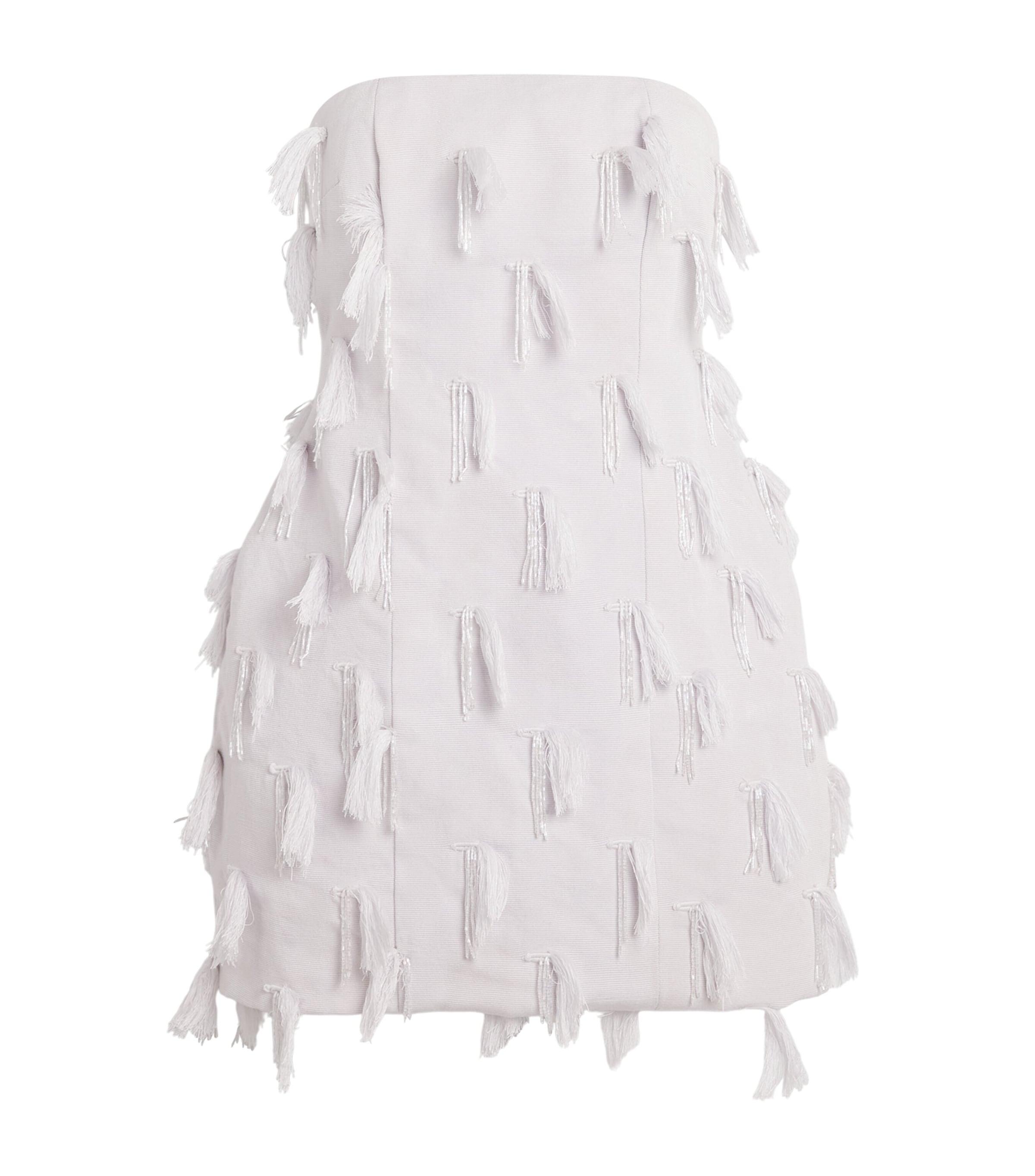 Abiola Olusola Strapless Fringe Nami Mini Dress by ABIOLA OLUSOLA