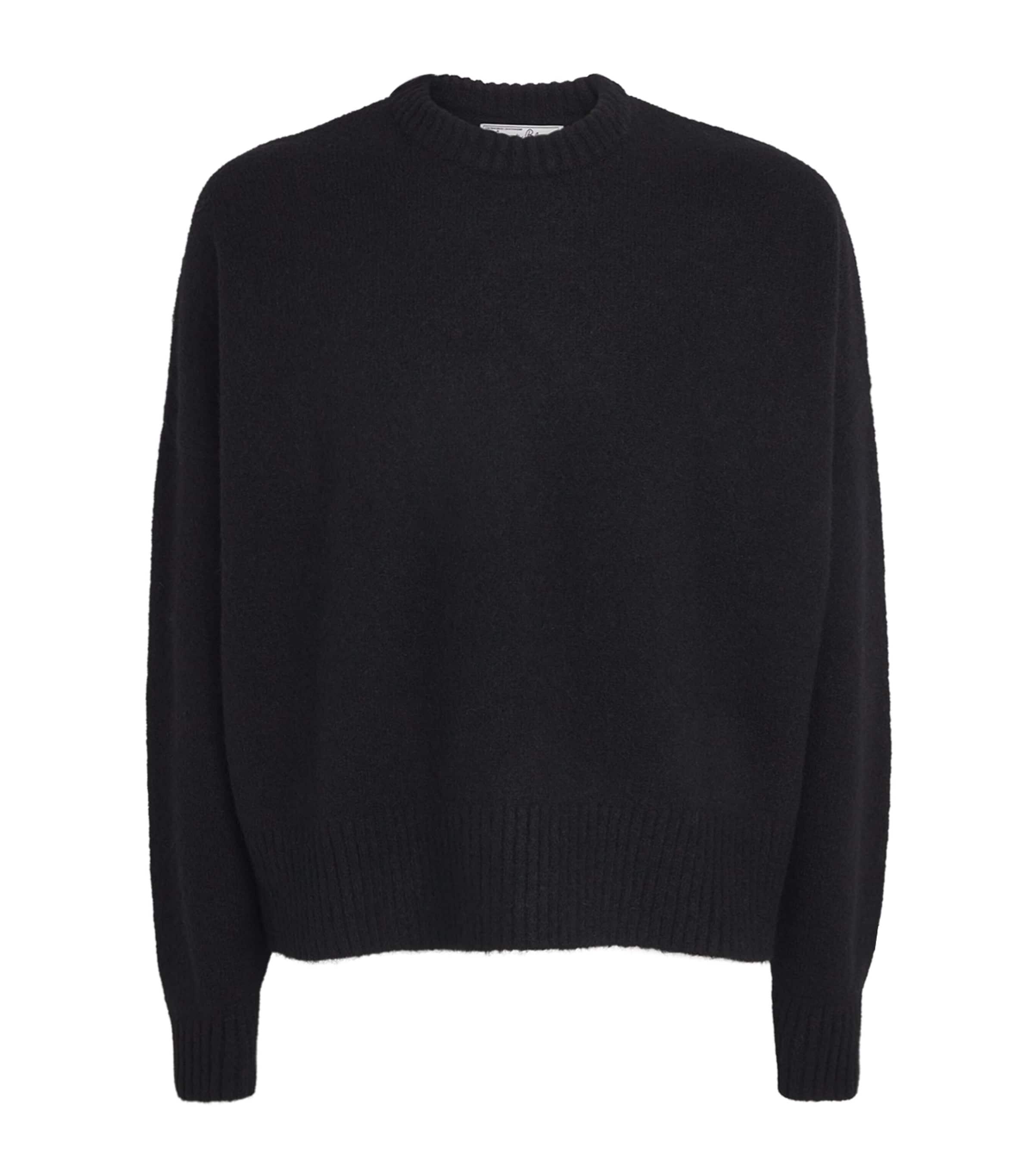 about:blank Wool-Blend Back Logo Sweater by ABOUT:BLANK