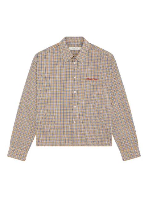 check chest-pocket shirt by ABOUTBLANK