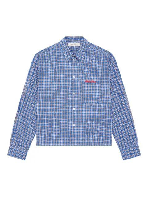 checked chest-pocket shirt by ABOUTBLANK