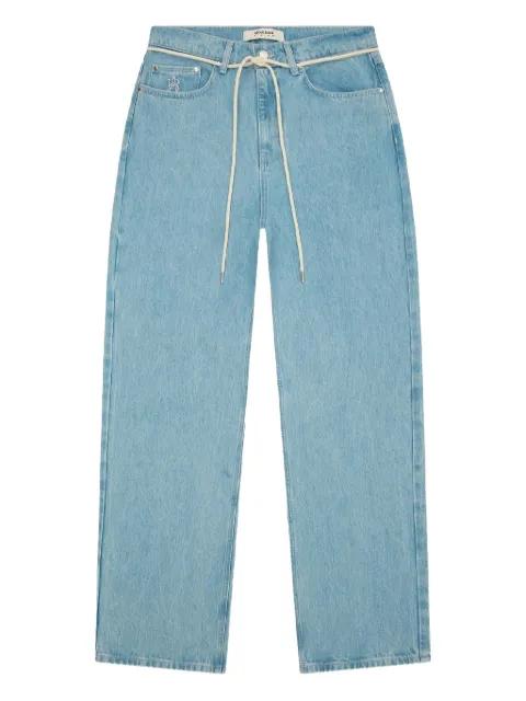 embroidered-monogram jeans by ABOUTBLANK