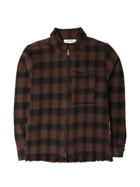 plaid zipped shirt by ABOUTBLANK