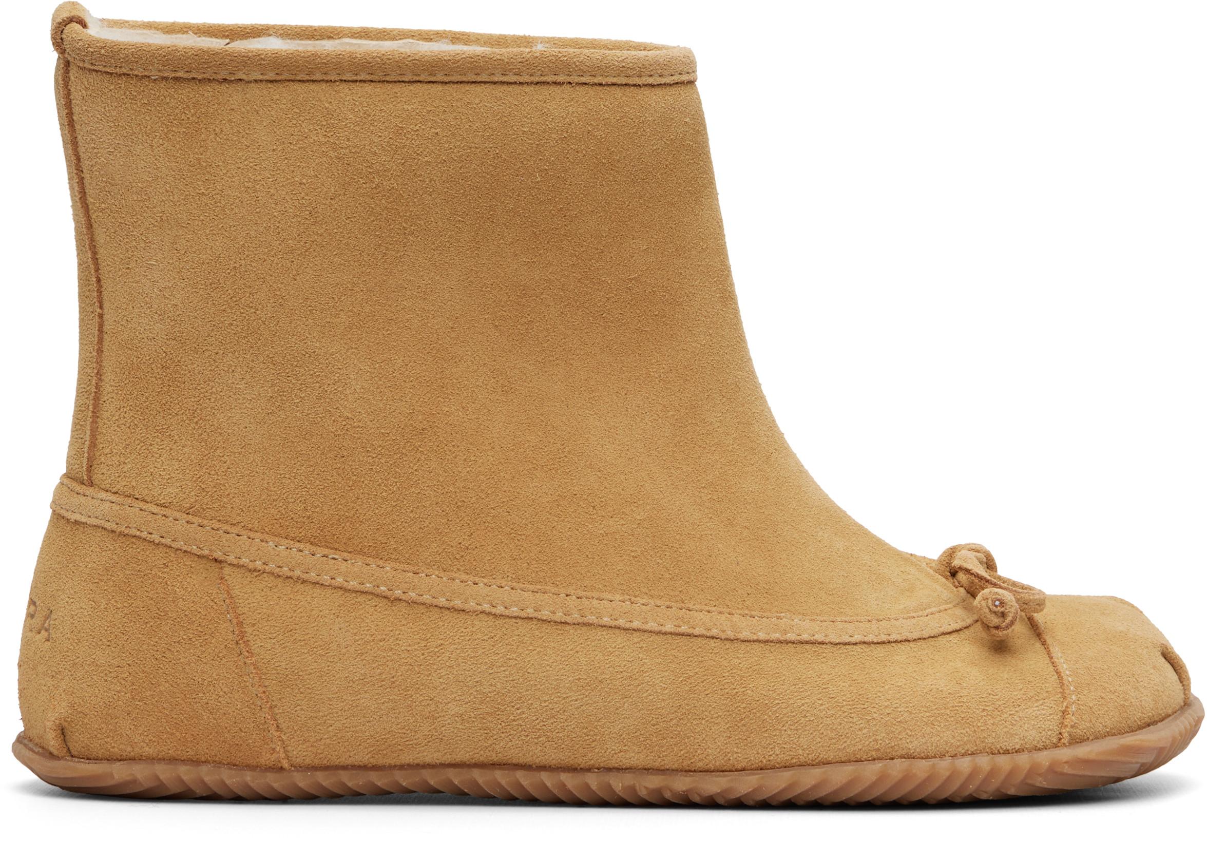 Beige Baby Boots by ABRA