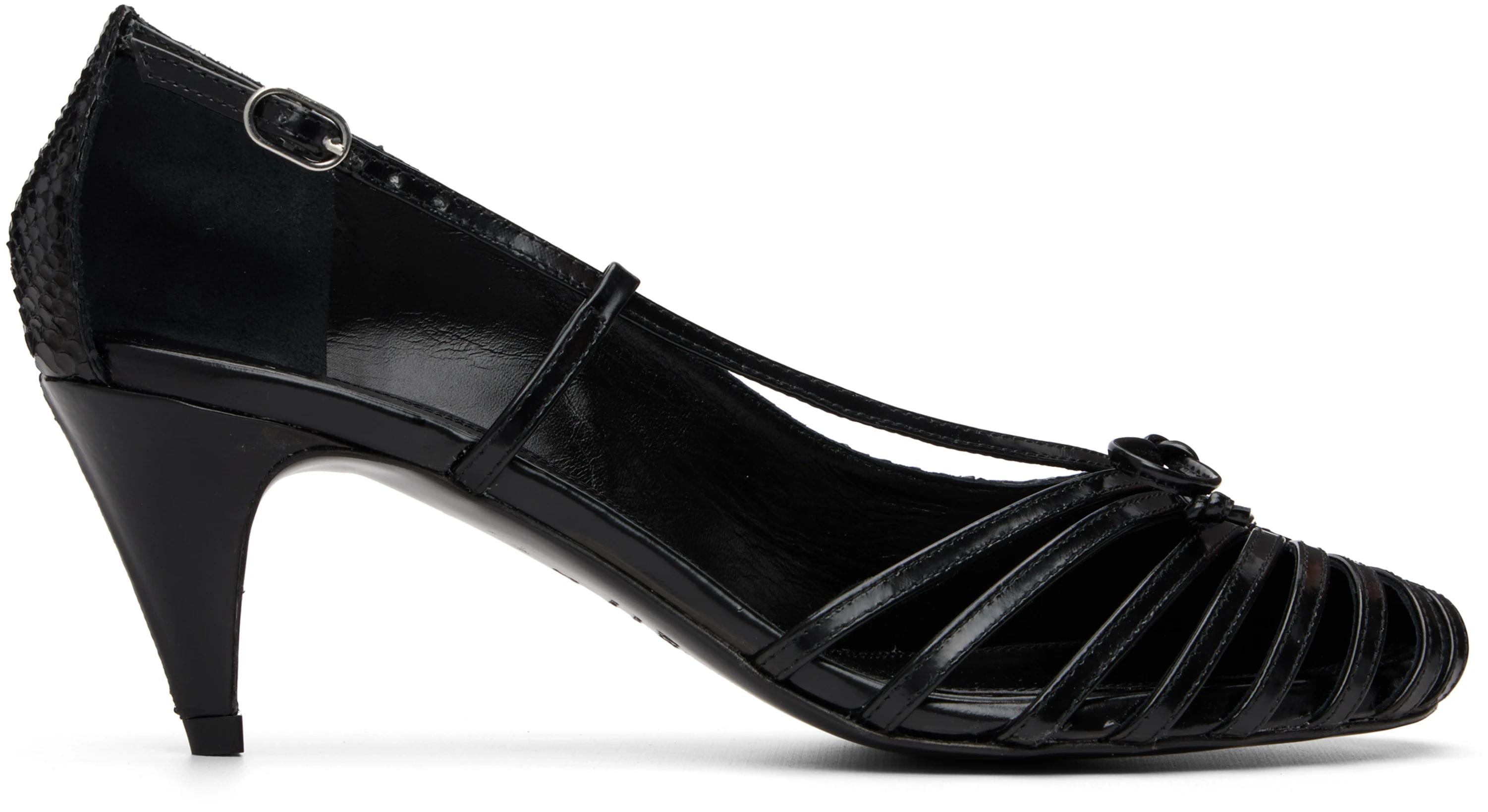 Black Double Shoe Kitten Heels by ABRA