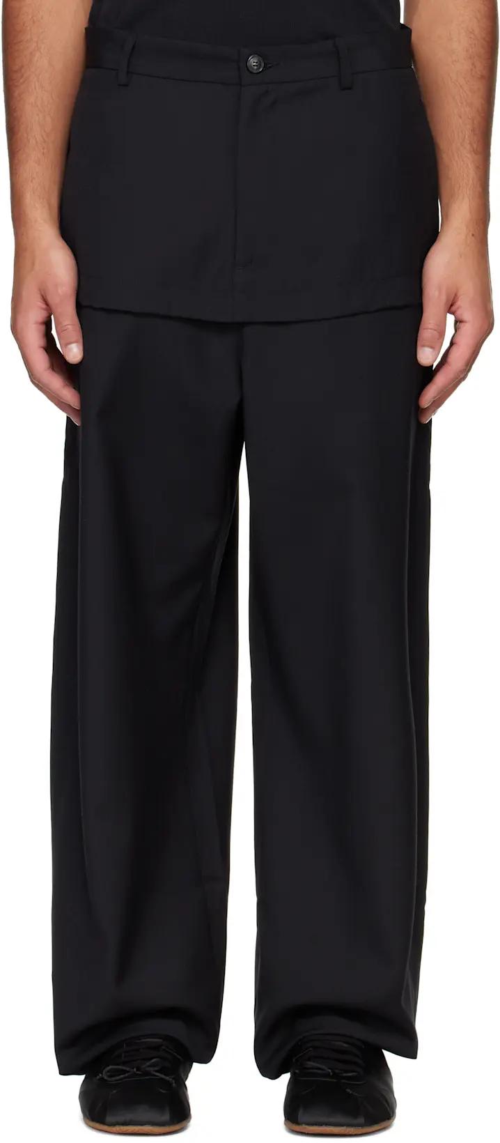 Black Skirt Suit Trousers by ABRA