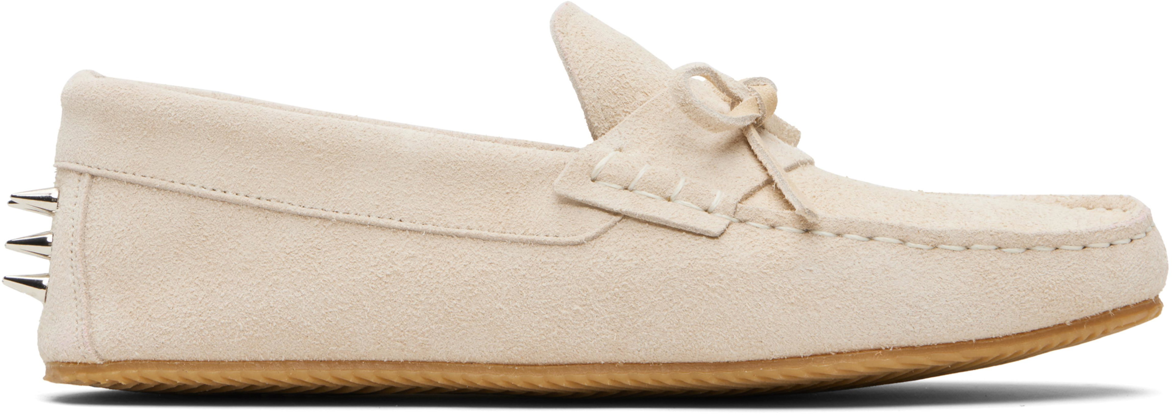 SSENSE Exclusive Beige Spike Loafers by ABRA