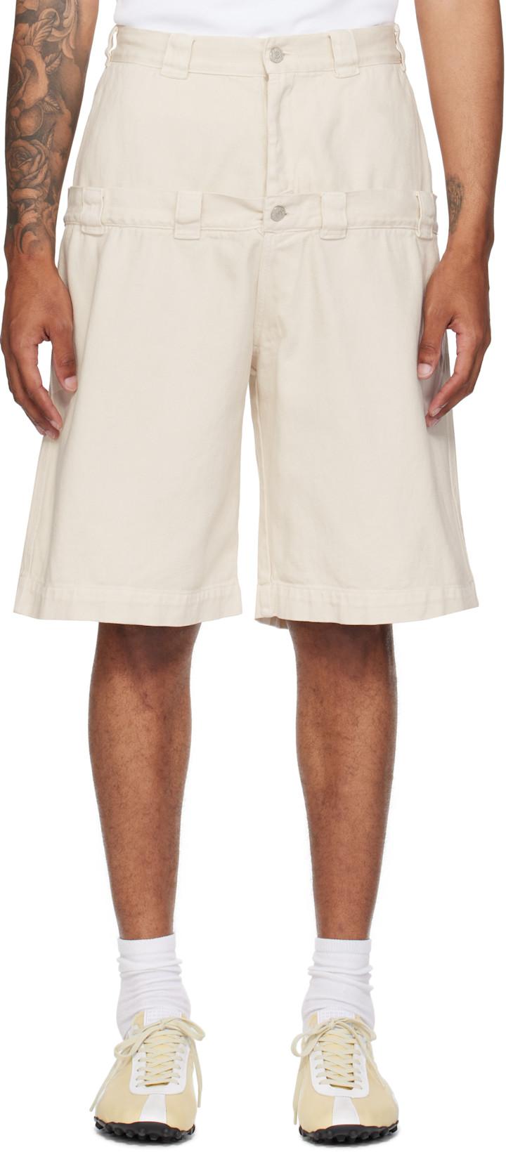 SSENSE Exclusive Off-White Double Shorts by ABRA
