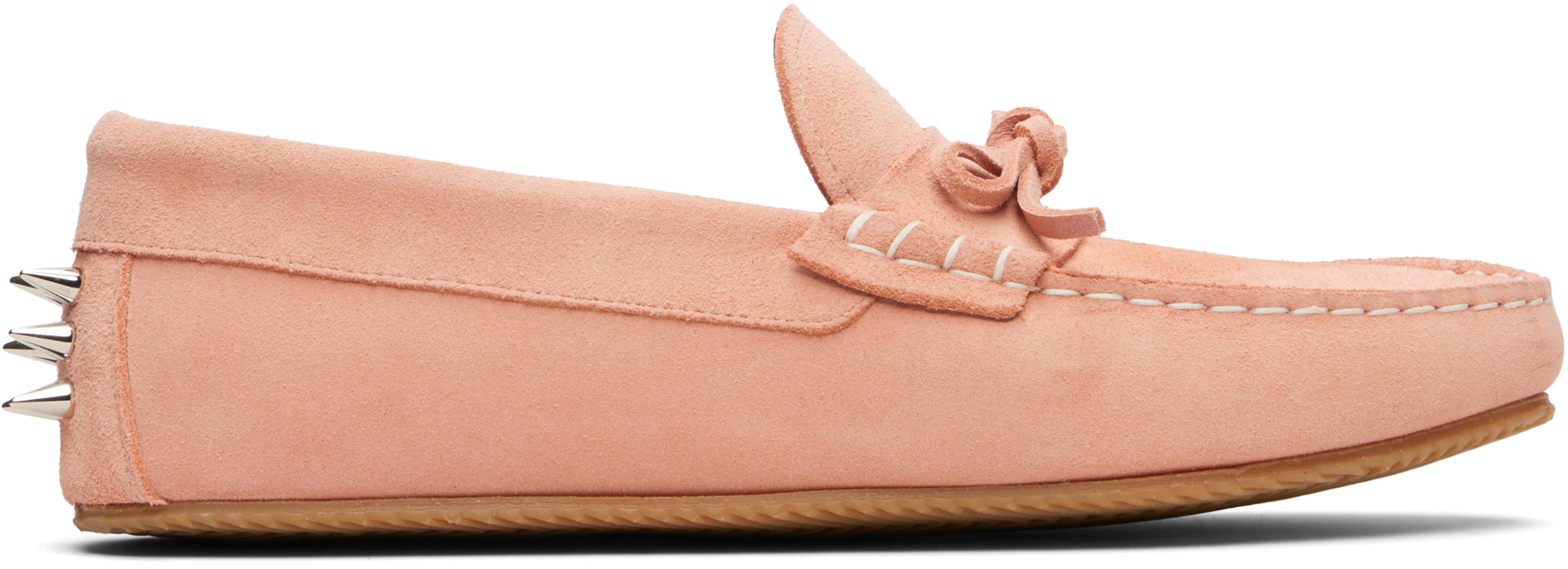 SSENSE Exclusive Pink Spike Loafers by ABRA