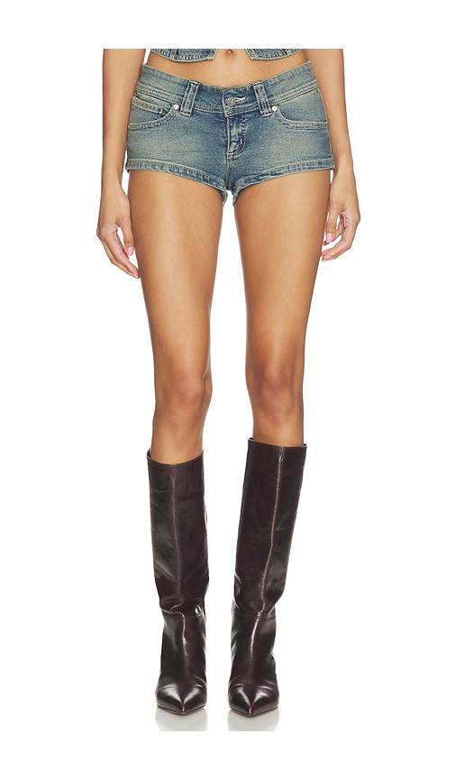 Abrand 00 Mini Short in Blue by ABRAND