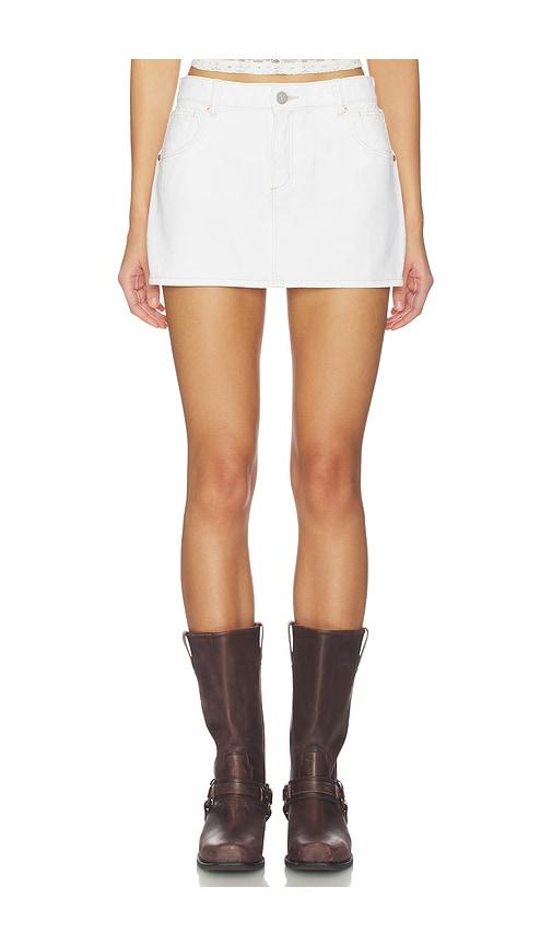 Abrand 99 Skirt in White by ABRAND