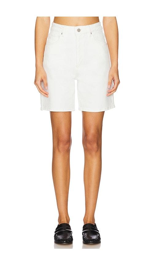 Abrand Carrie Short in White by ABRAND