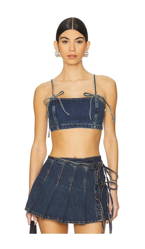 Abrand Devotion Bralette Top in Blue by ABRAND