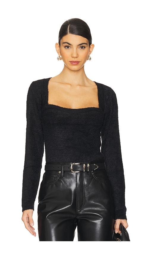 Abrand Fluffy Knit Jumper in Black by ABRAND