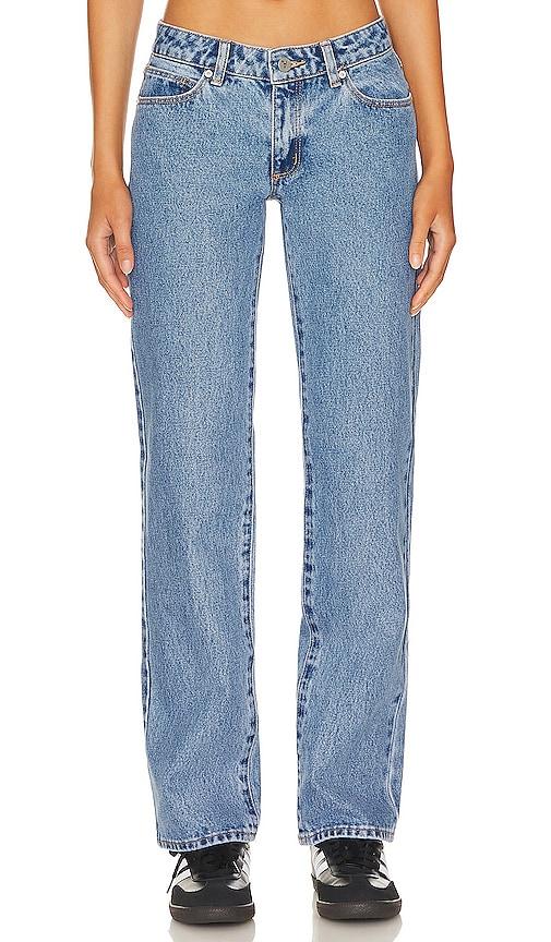 Abrand Low Rise Straight Jeans in Denim-Light by ABRAND