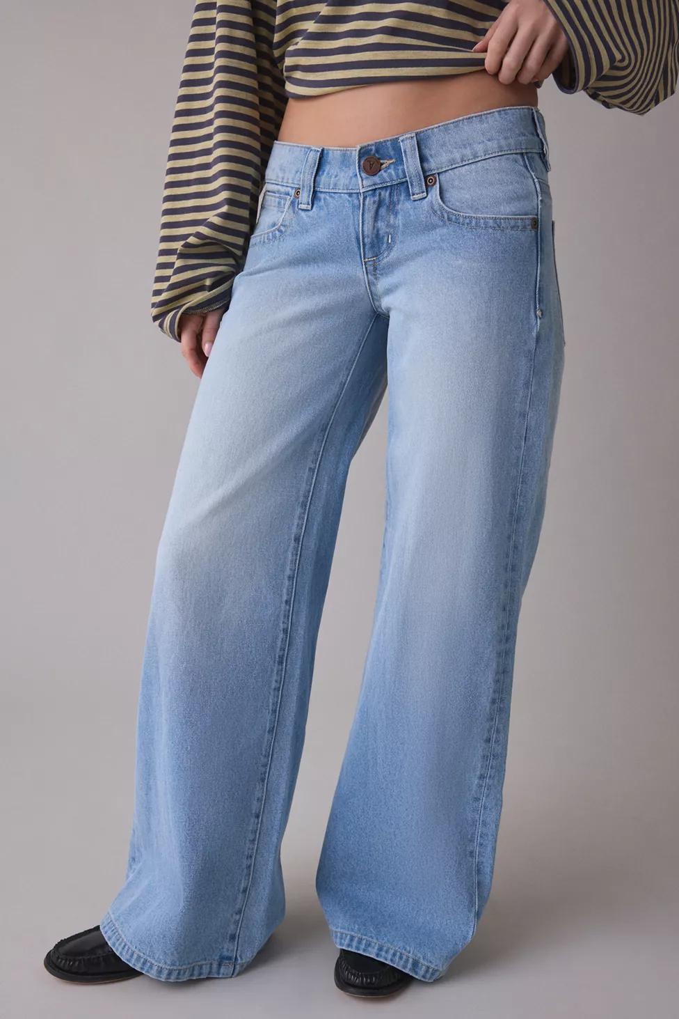 Abrand 00 Kaia Worn Super Low & Wide Jeans by ABRAND JEANS