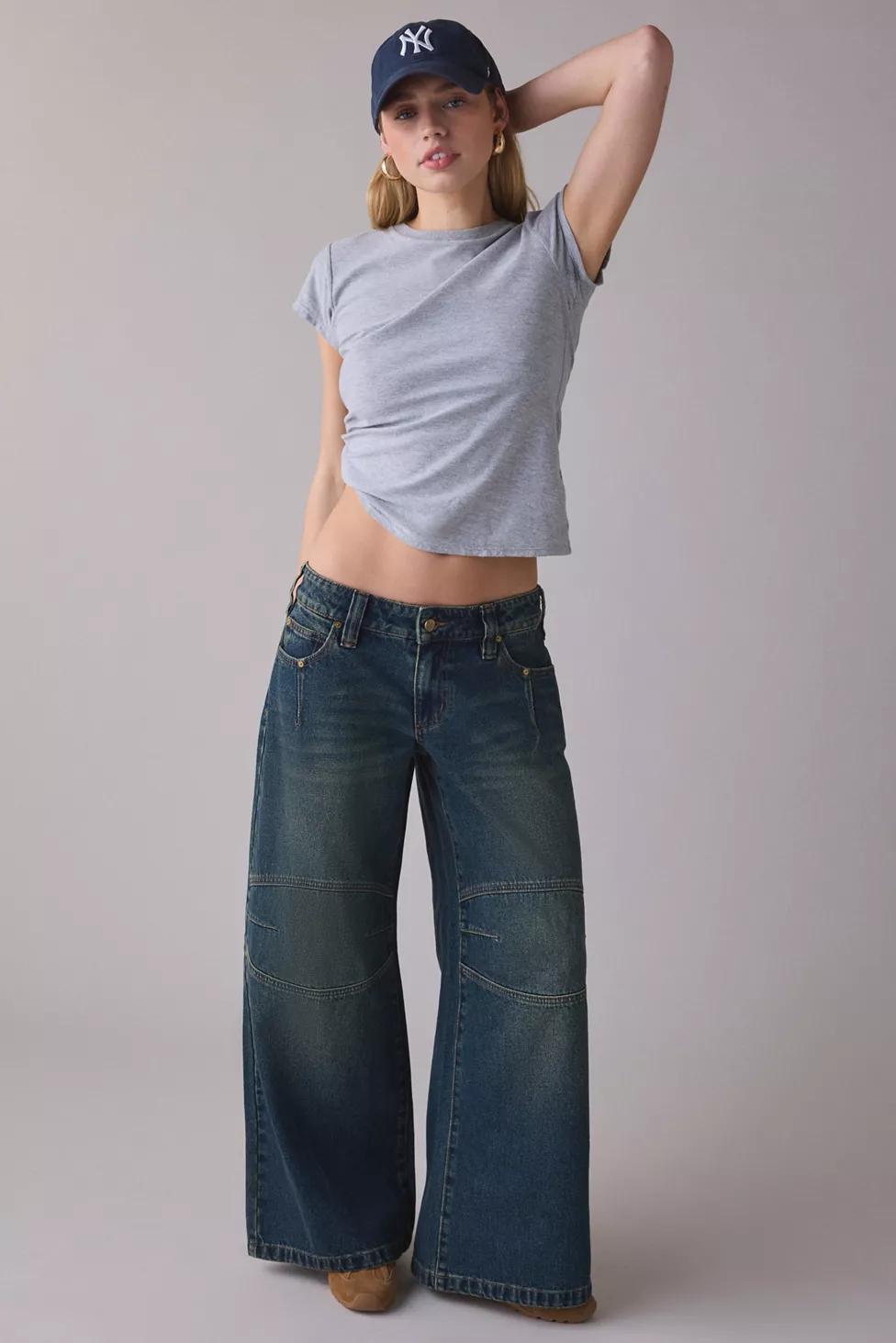 Abrand 00 Riley Engineered Super Low Mega Baggy Jeans by ABRAND JEANS