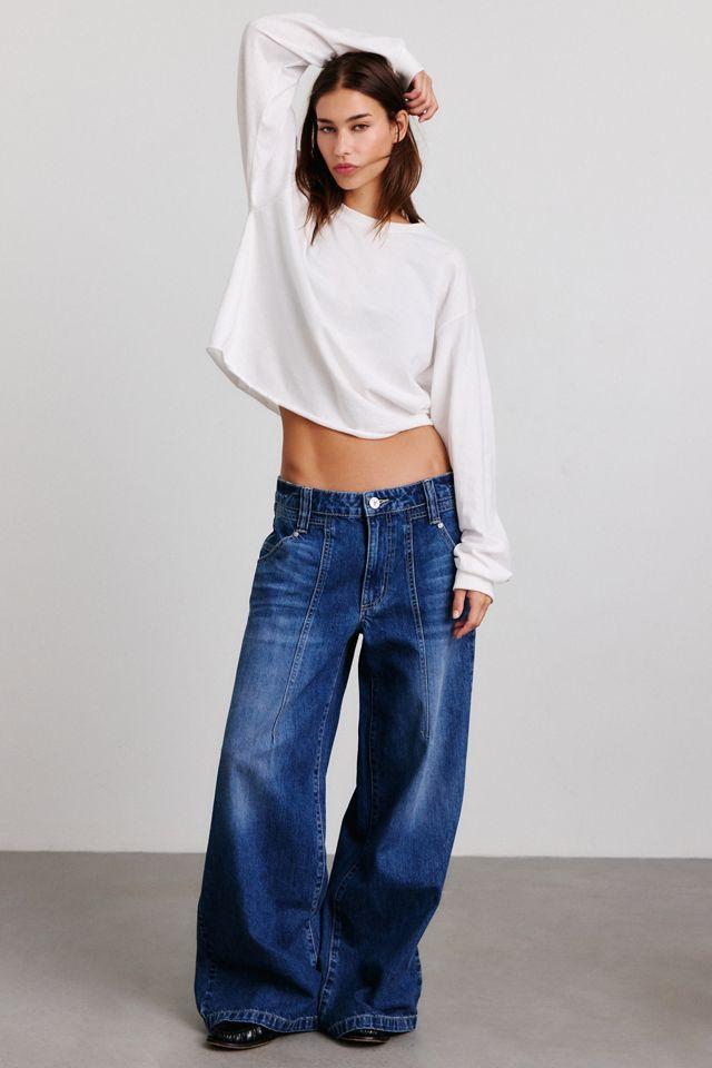 Abrand 99 Seamed Mid-Rise Super Baggy Jeans by ABRAND JEANS
