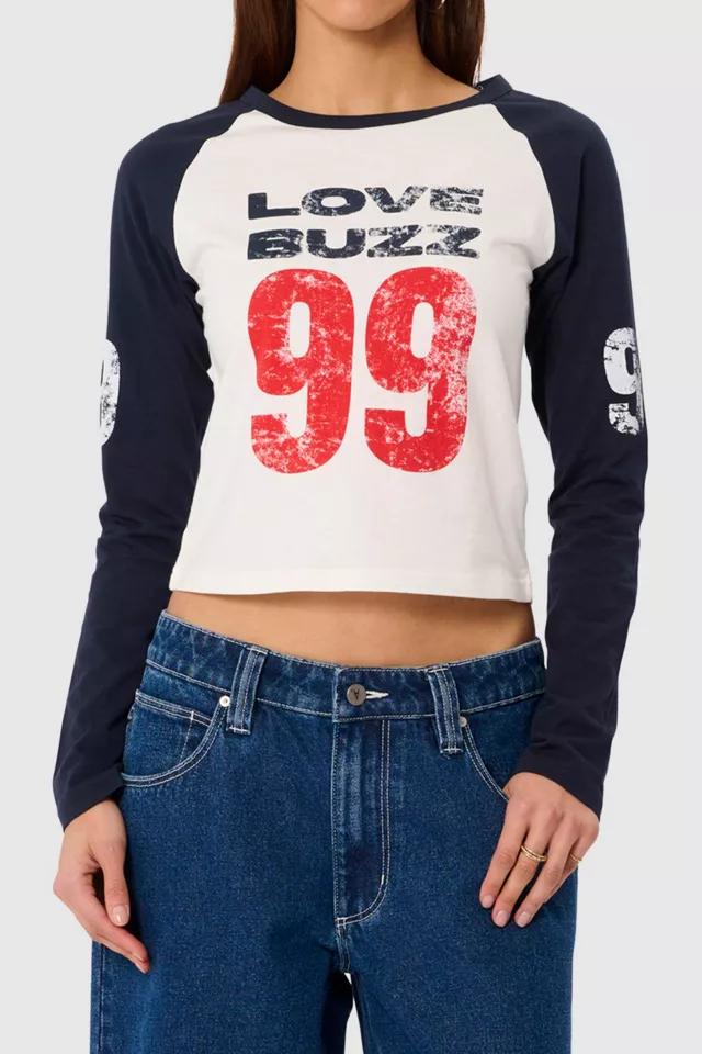 Abrand Love Buzz Raglan Long Sleeve Top by ABRAND JEANS