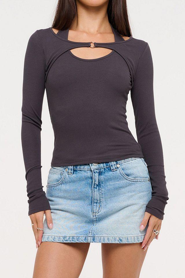 Abrand Pixie Halter Longsleeve Top by ABRAND JEANS