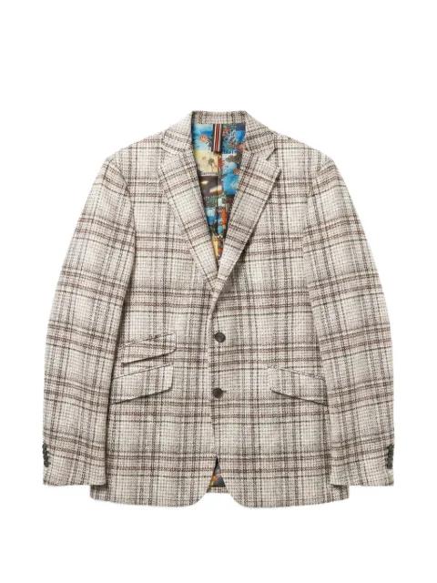 check-pattern tailored-fit jacket by ABSEITS