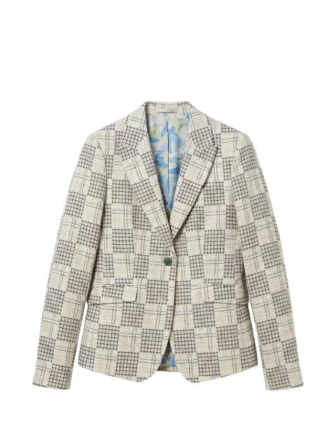 graphic-check blazer by ABSEITS