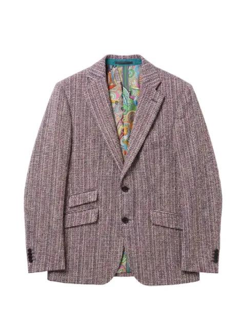 graphic-lining single-breasted blazer by ABSEITS