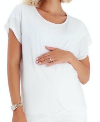 Handy Crossover Short Sleeve Cotton Maternity/Nursing Top by ACCOUCH&EACUTE;E