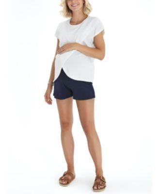 Super Soft Foldover Waistband Maternity Shorts by ACCOUCH&EACUTE;E