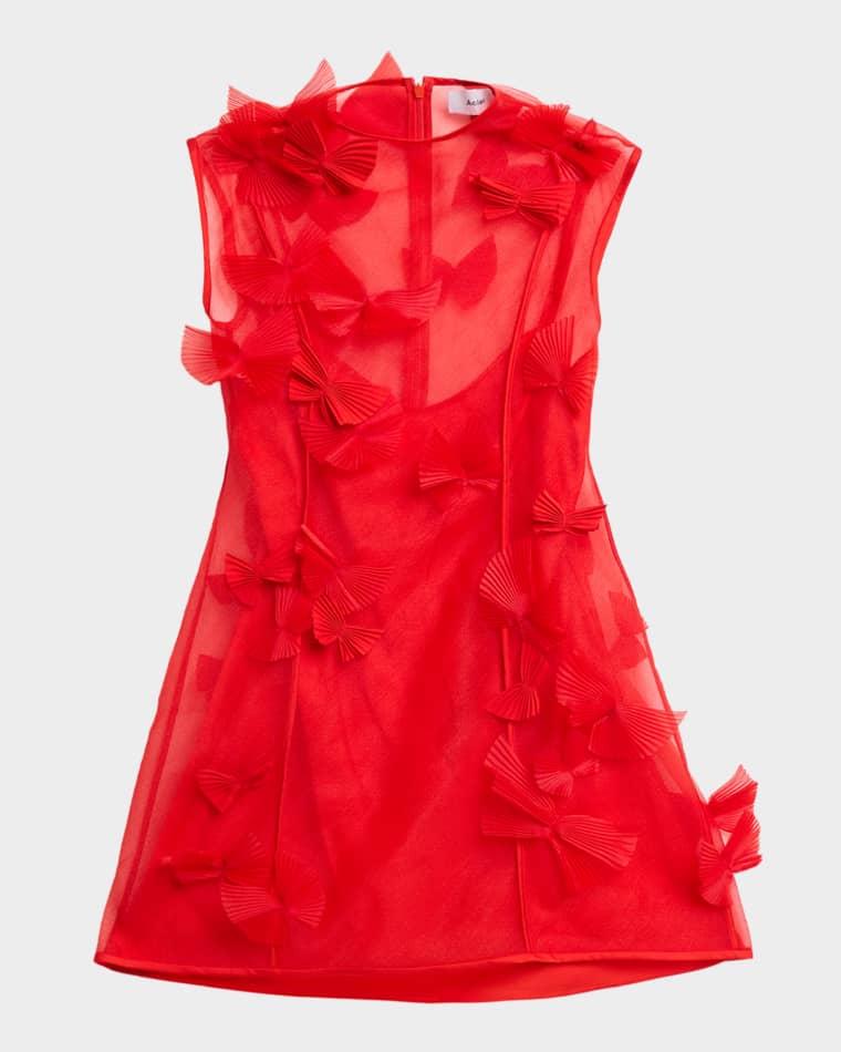Croanford Sheer 3D Appliqué Mini Dress by ACLER