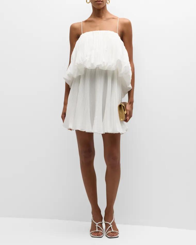 Varley Billowing Pleated Mini Dress by ACLER