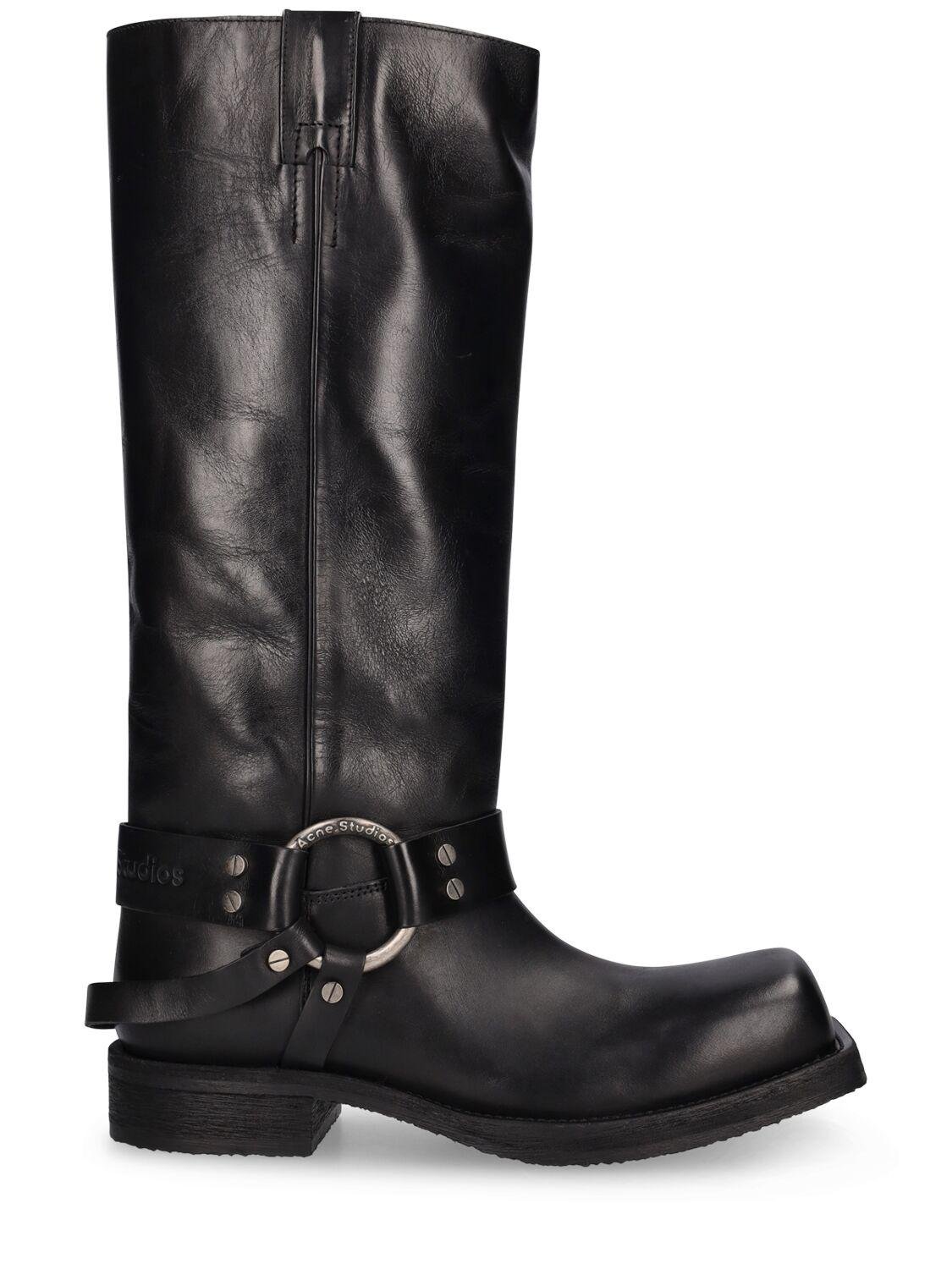 40mm Balius Leather Tall Boots by ACNE STUDIOS