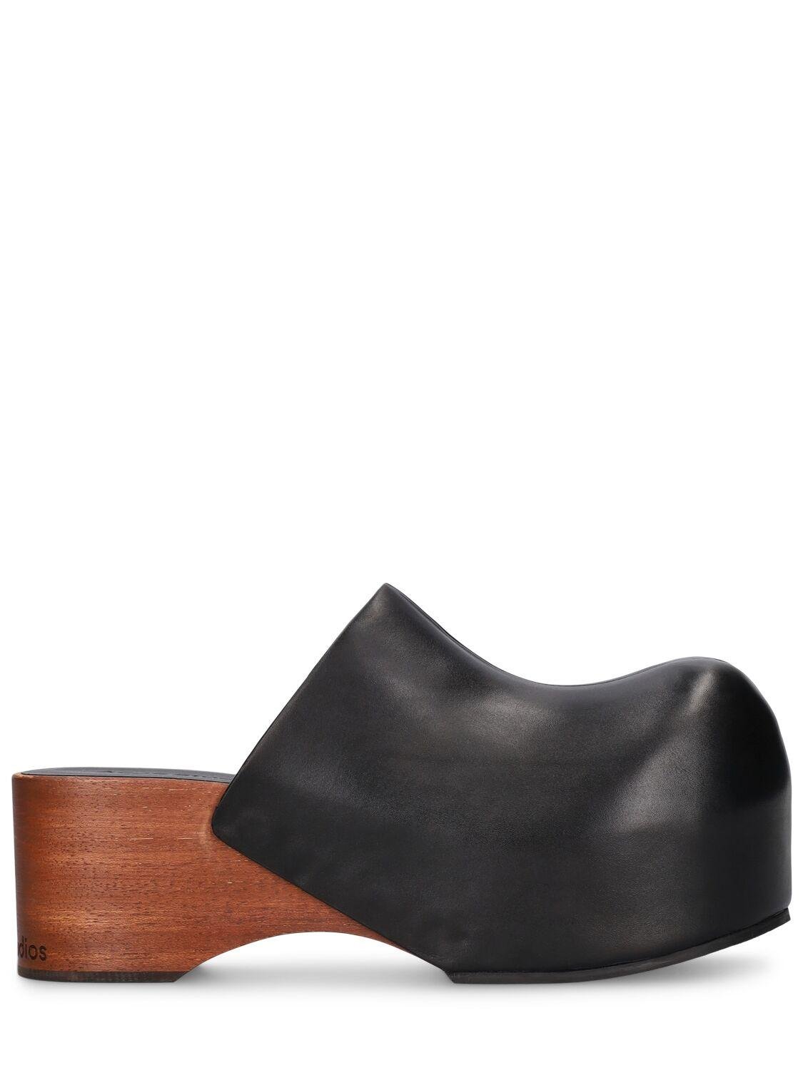 70mm Barlo Leather Clogs by ACNE STUDIOS