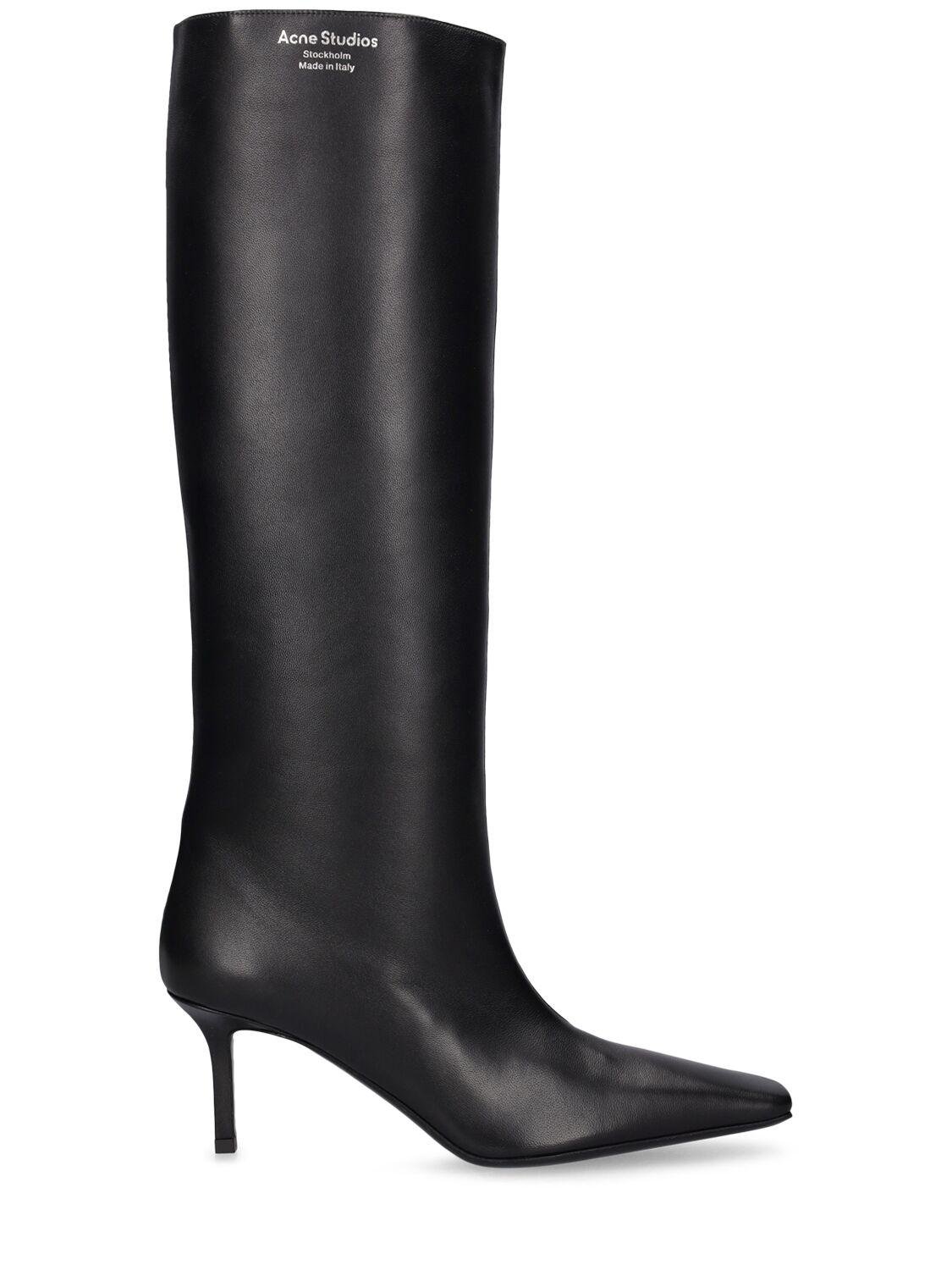 70mm Bezither Leather Tall Boots by ACNE STUDIOS