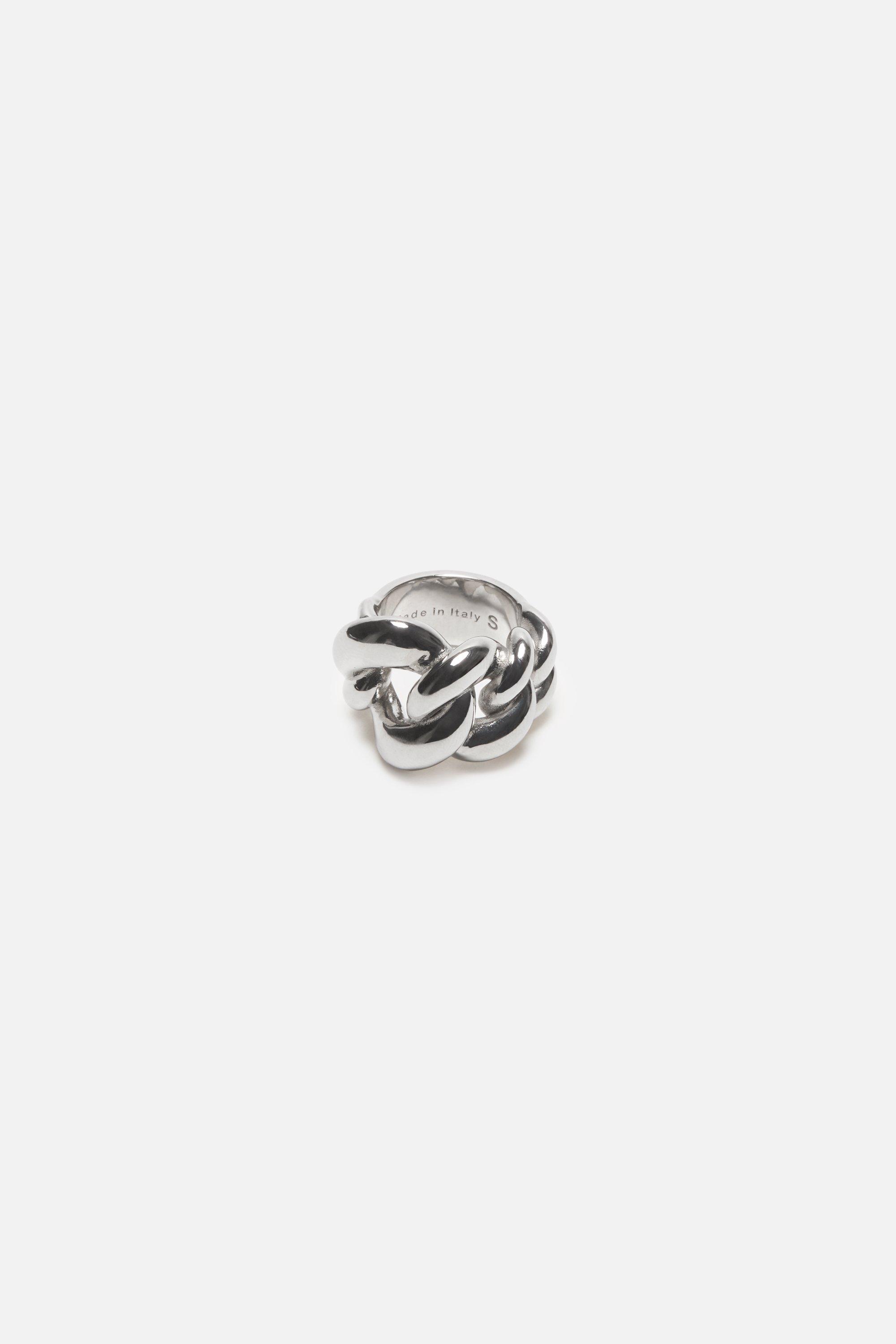 Acne Studios | Chunky Chain Ring | Large | Silver by ACNE STUDIOS