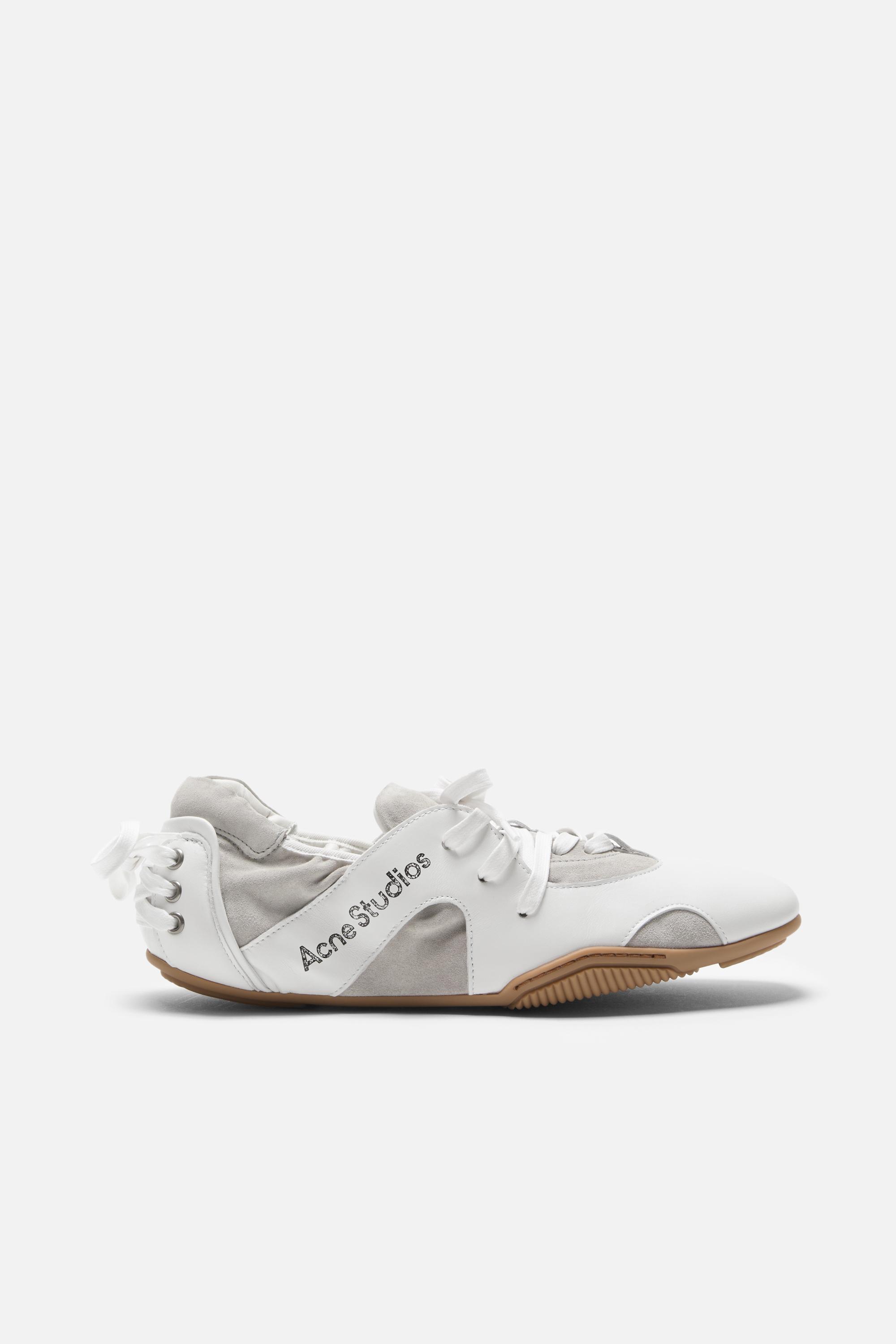 Acne Studios | Leather Lace-up Shoes | 42 | White/white by ACNE STUDIOS
