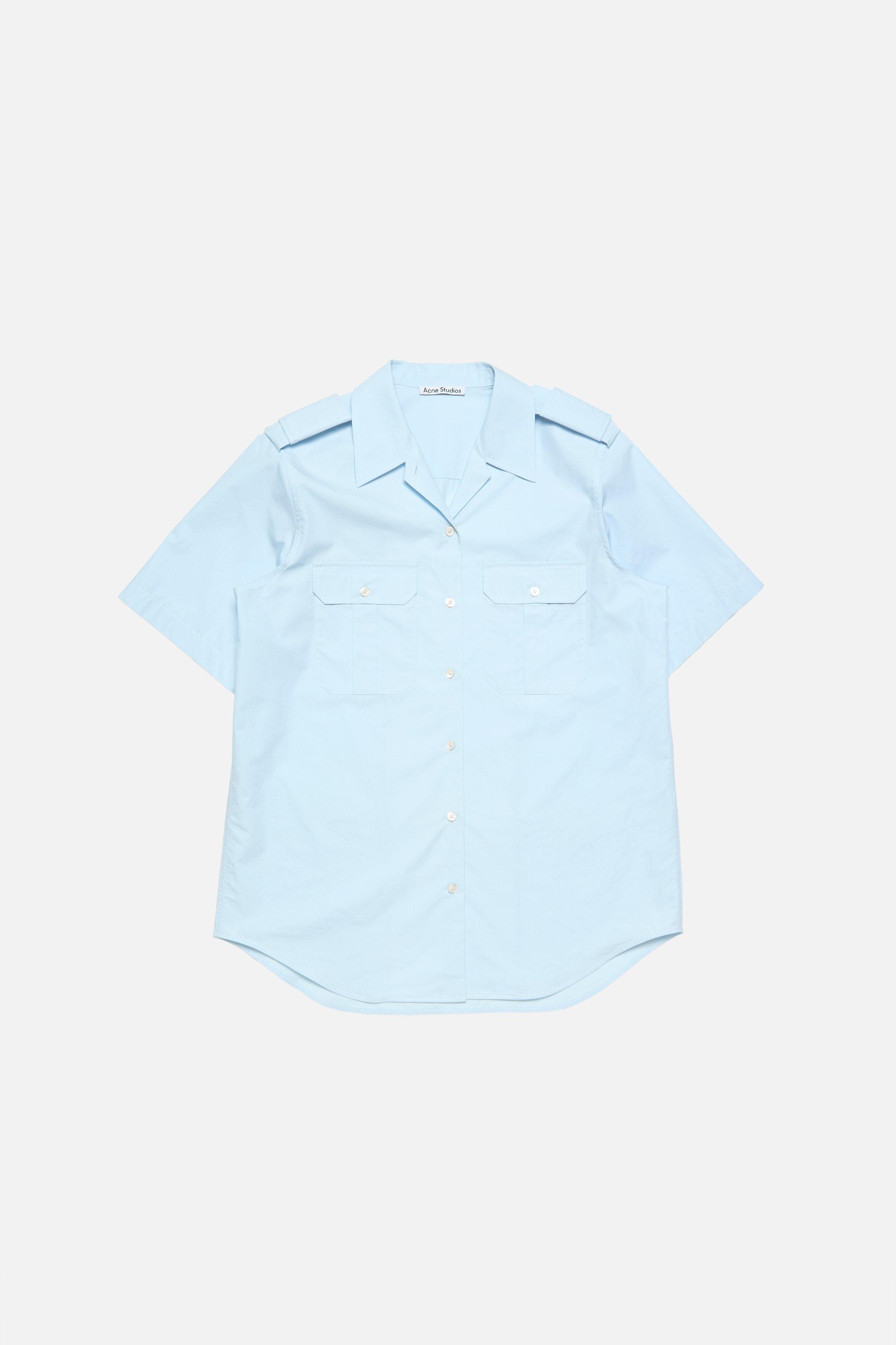 Acne Studios | Poplin Button-up Shirt | 34 | Baby blue by ACNE STUDIOS