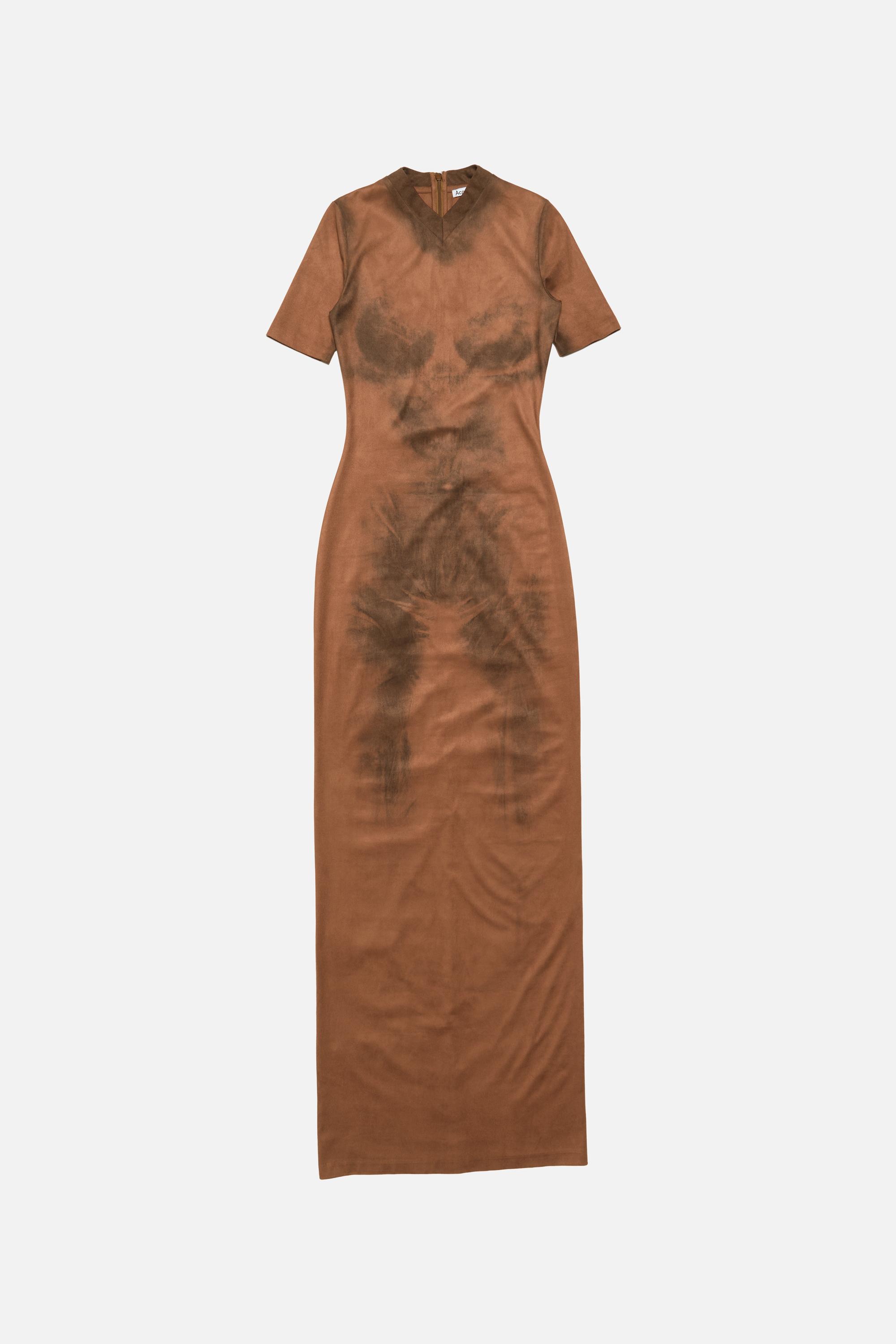 Acne Studios | Trompe-l’œil Suede Dress | 38 | Cognac brown by ACNE STUDIOS