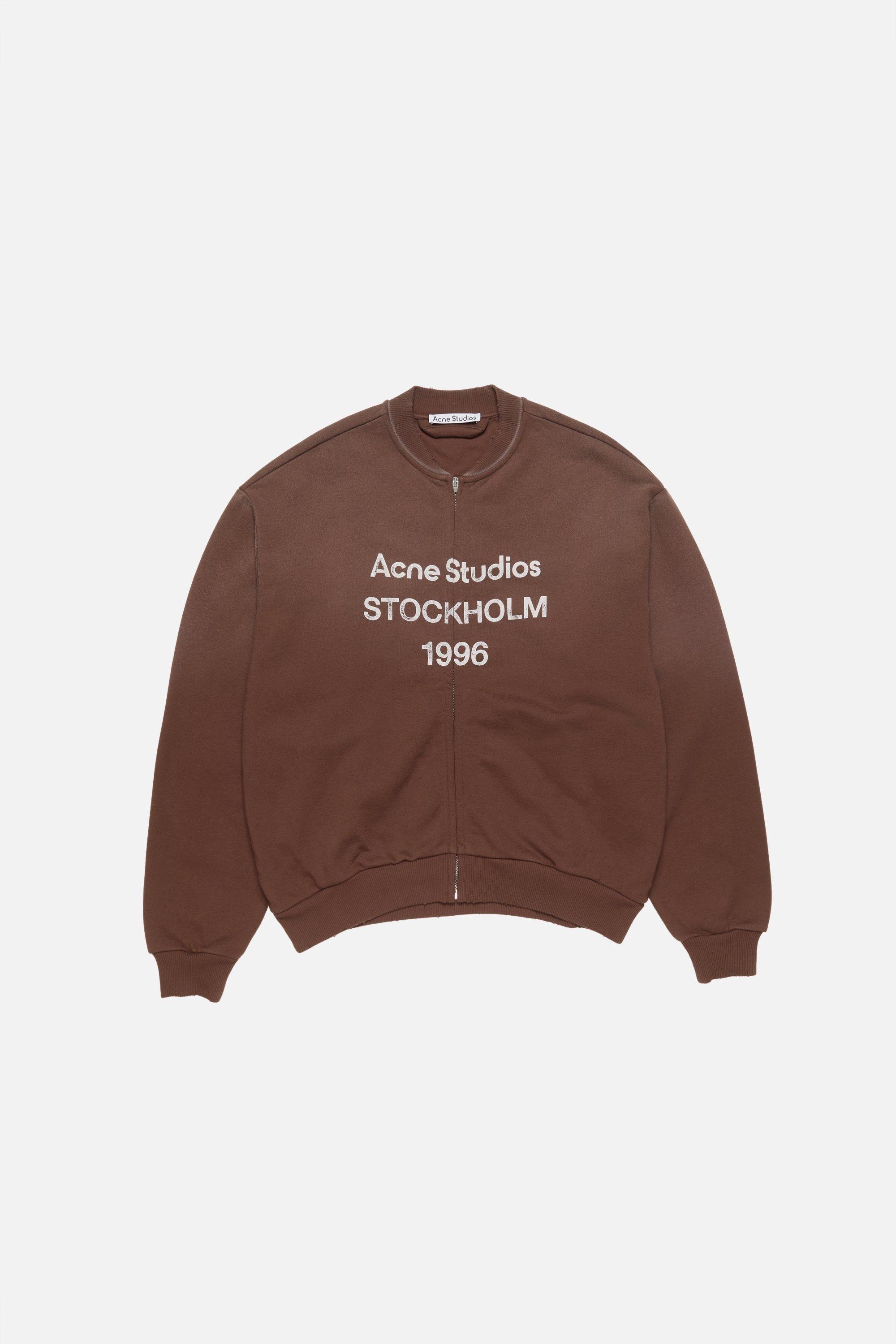 Acne Studios | Washed Zip-up Cardigan | S/XS | Chocolate brown by ACNE STUDIOS