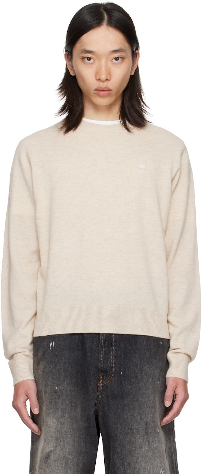 Beige Crewneck Sweater by ACNE STUDIOS