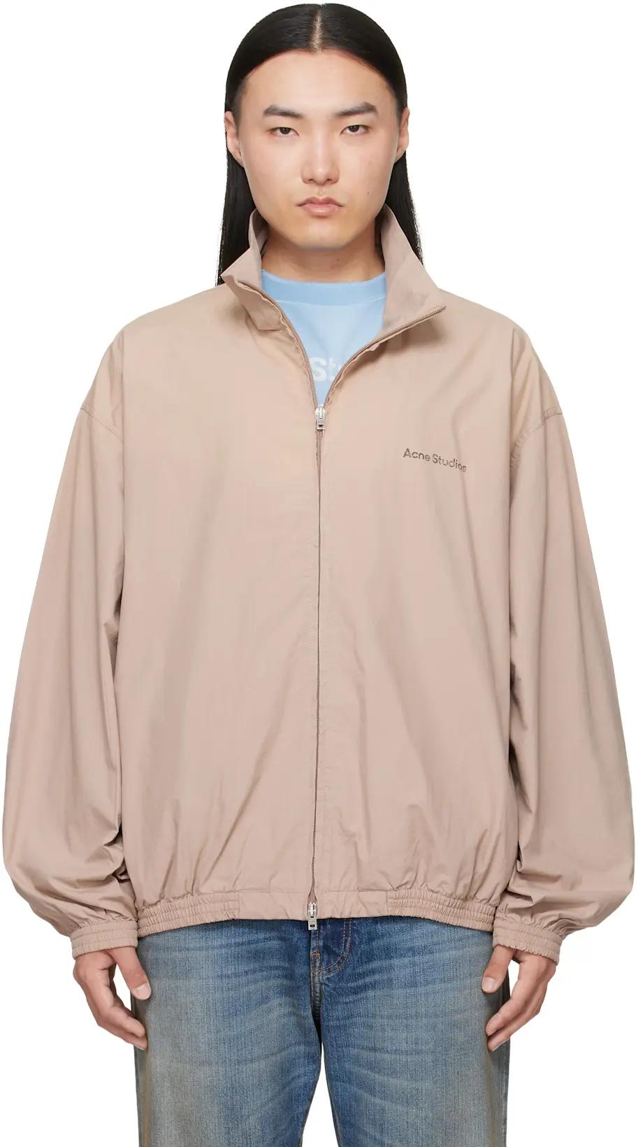 Beige Washed Logo Jacket by ACNE STUDIOS