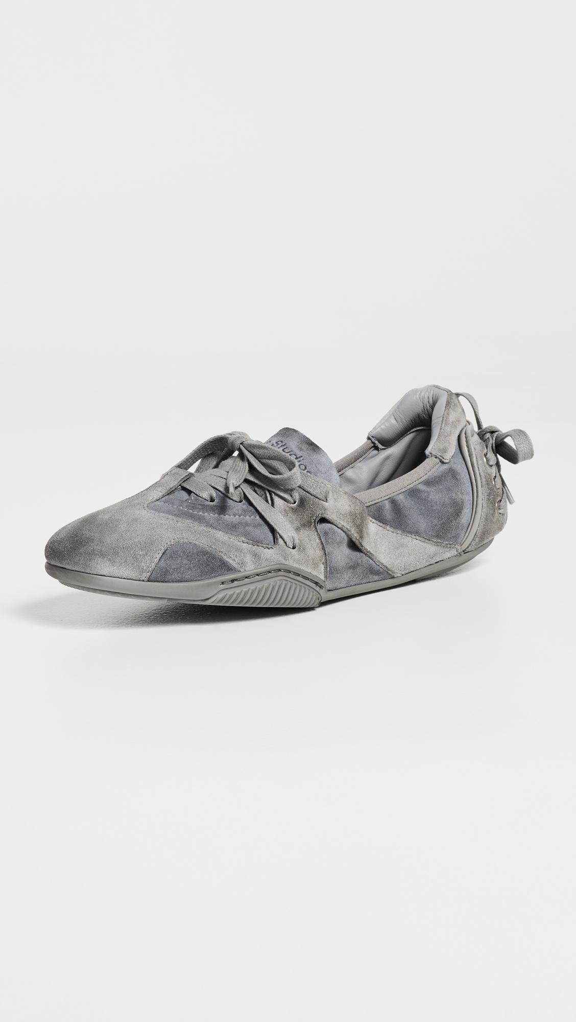 Bilaria Tumbled Suede Ballet Sneakers by ACNE STUDIOS