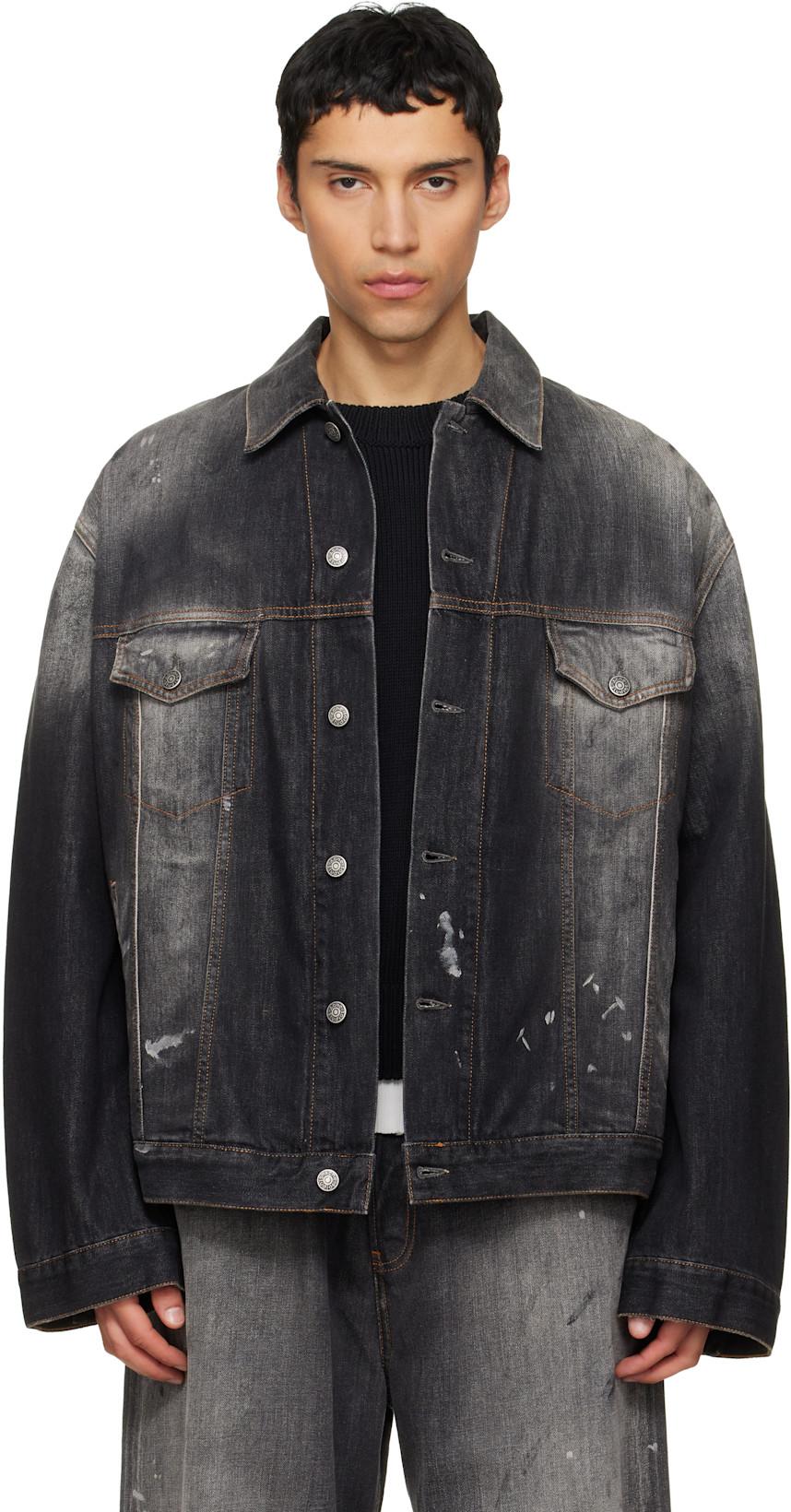 Black Faded Denim Jacket by ACNE STUDIOS