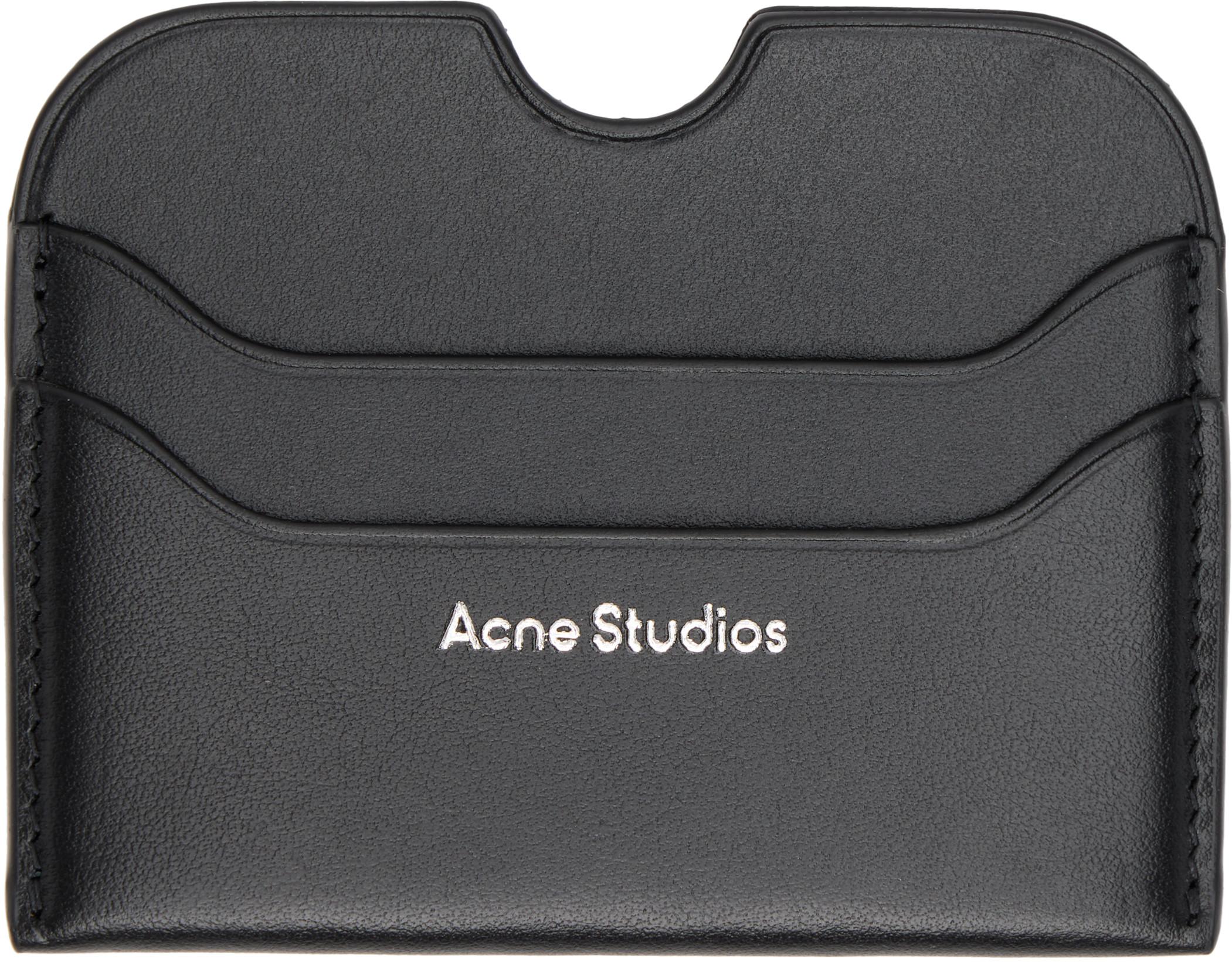 Black Leather Card Holder by ACNE STUDIOS