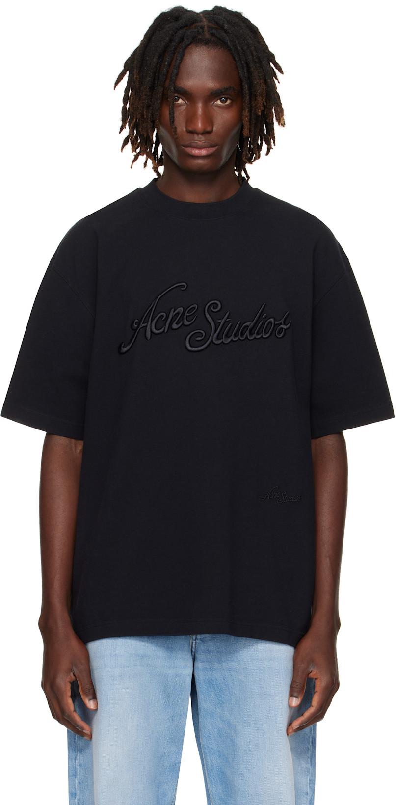 Black Logo Relaxed-Fit T-shirt by ACNE STUDIOS