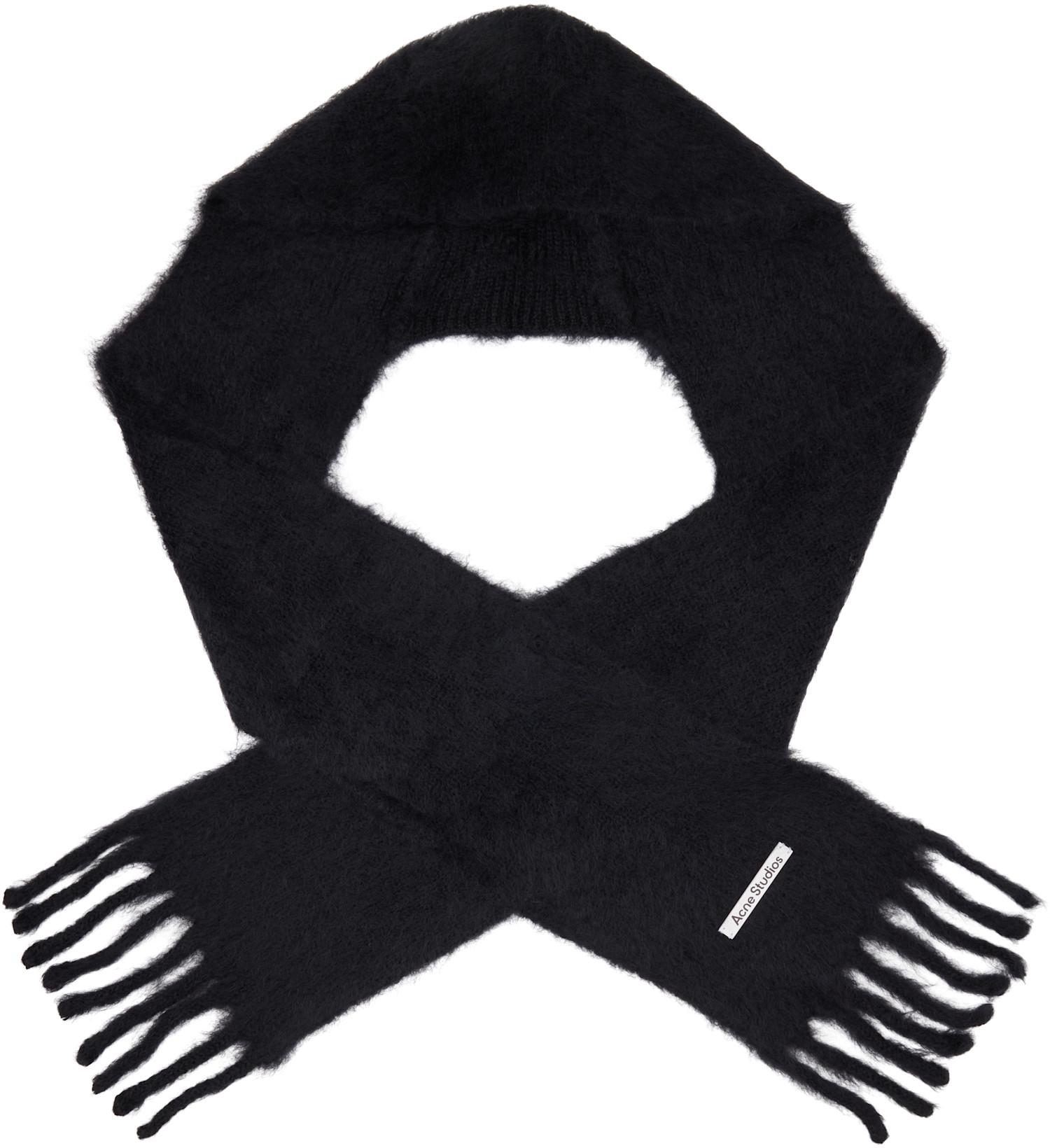 Black Mohair Hood Scarf by ACNE STUDIOS