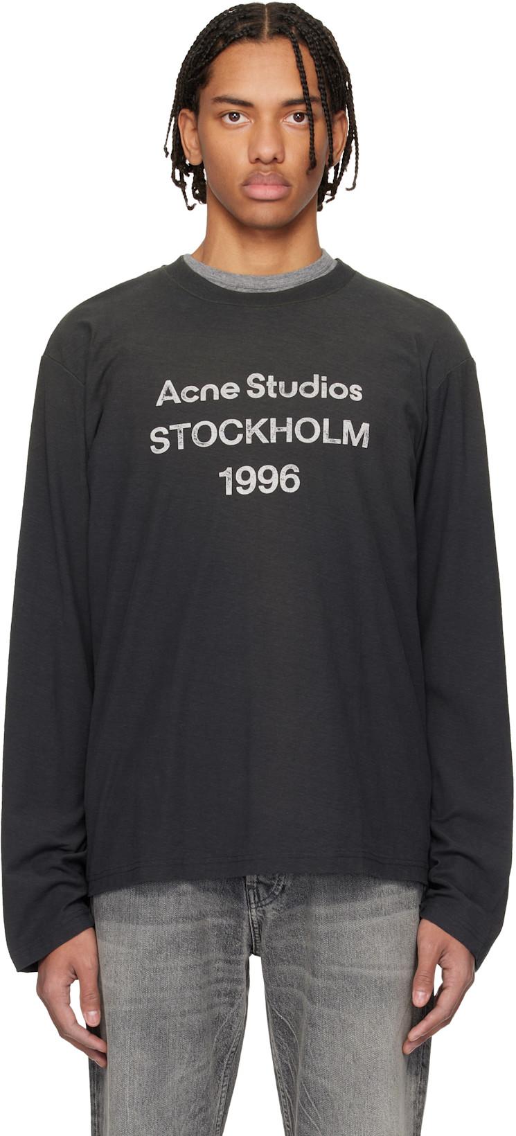 Black Relaxed Fit Logo T-shirt by ACNE STUDIOS