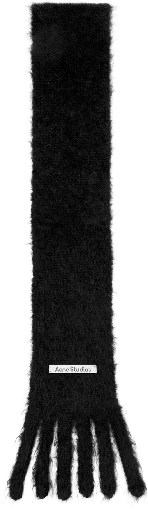 Black Skinny Logo Scarf by ACNE STUDIOS