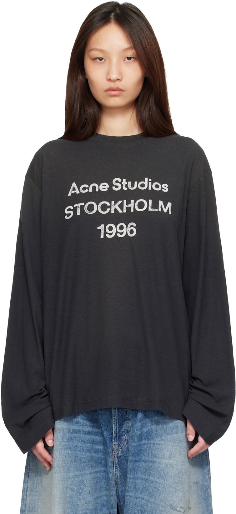 Black Sprayed 1996 Logo T-shirt by ACNE STUDIOS